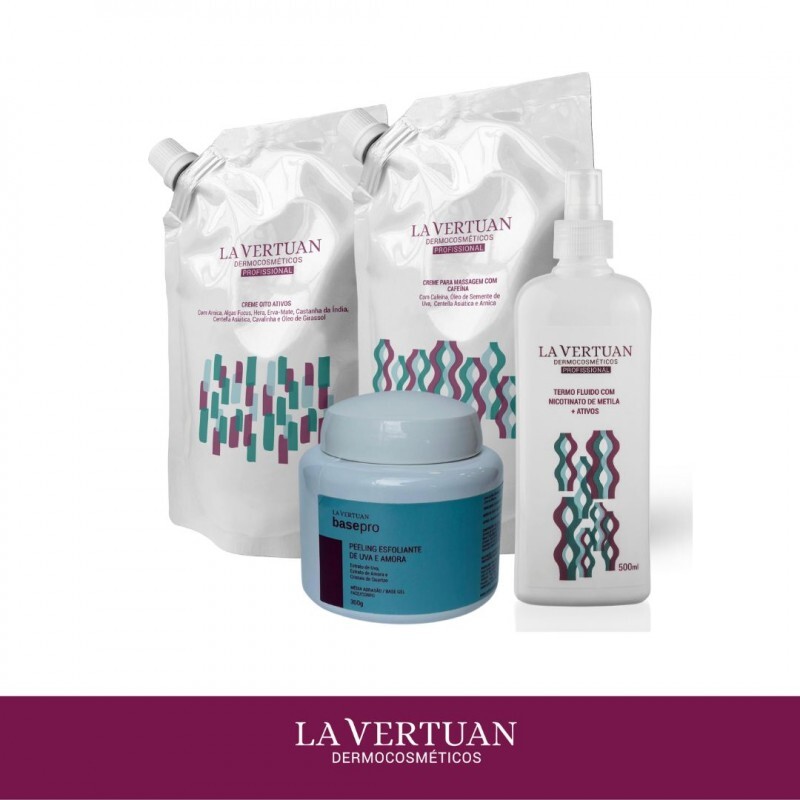 KIT MASSAGEM ESTÉTICA CORPORAL E DRENAGEM LINFÁTICA COM 4 PRODUTOS