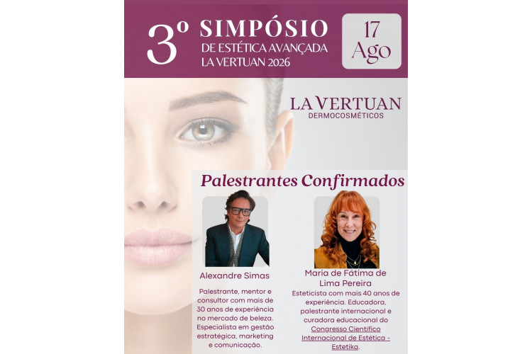 2º Simpósio de Estética Avançada La Vertuan - 25 de agosto de 2025 Um dia de conhecimento, inovação e grandes lançamentos 2º Simpósio de Estética Avançada La Vertuan - 25 de agosto de 2025 Um dia de conhecimento, inovação e grandes lançamentos