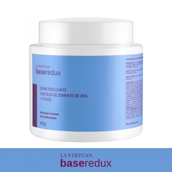 CREME DESLIZANTE COM OLEO DE SEMENTE DE UVA + ATIVOS 450G LA VERTUAN (B) (CD)