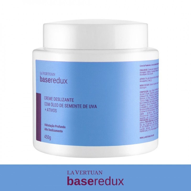 CREME DESLIZANTE COM OLEO DE SEMENTE DE UVA + ATIVOS 450G LA VERTUAN (B) (CD)