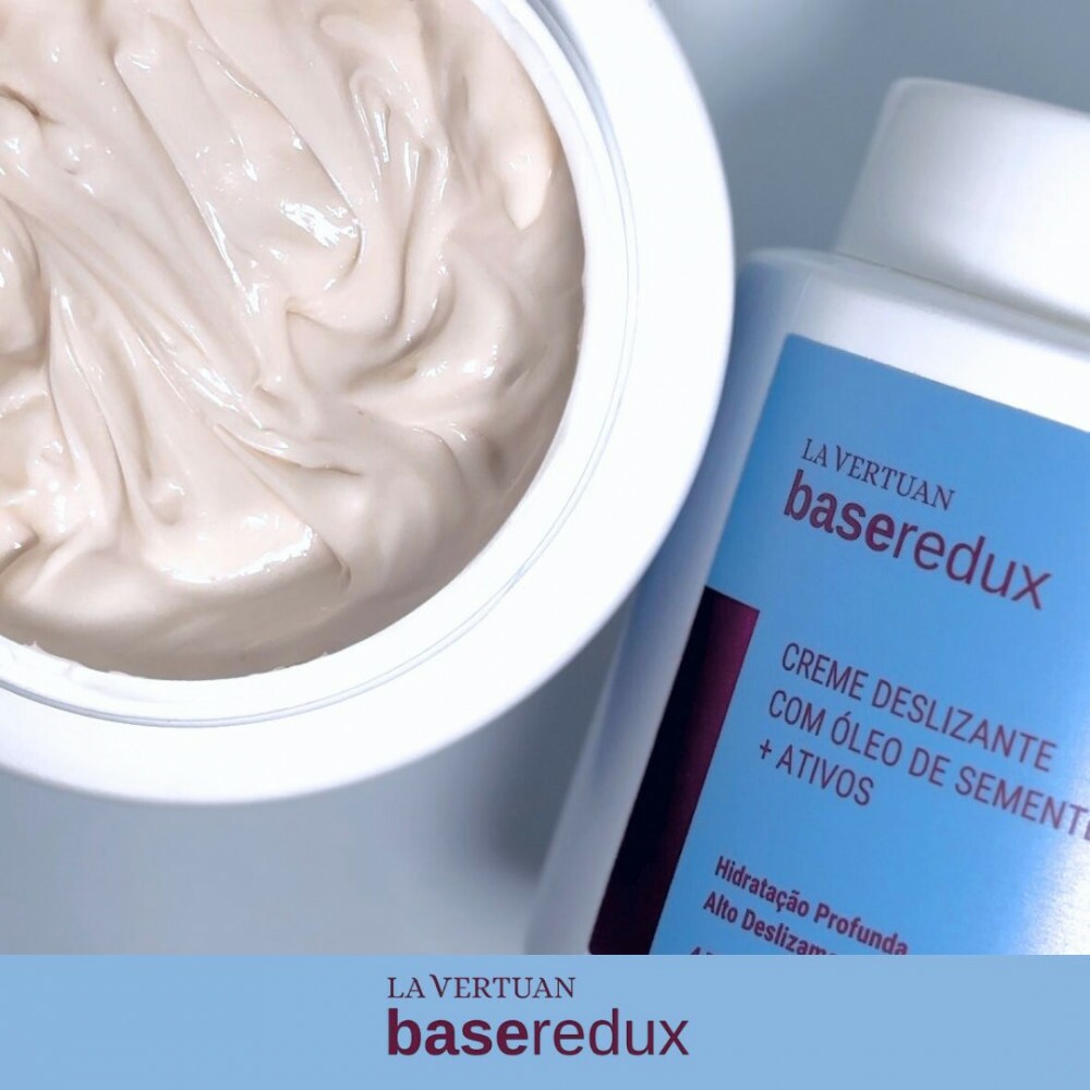 CREME DESLIZANTE COM OLEO DE SEMENTE DE UVA + ATIVOS 450G LA VERTUAN