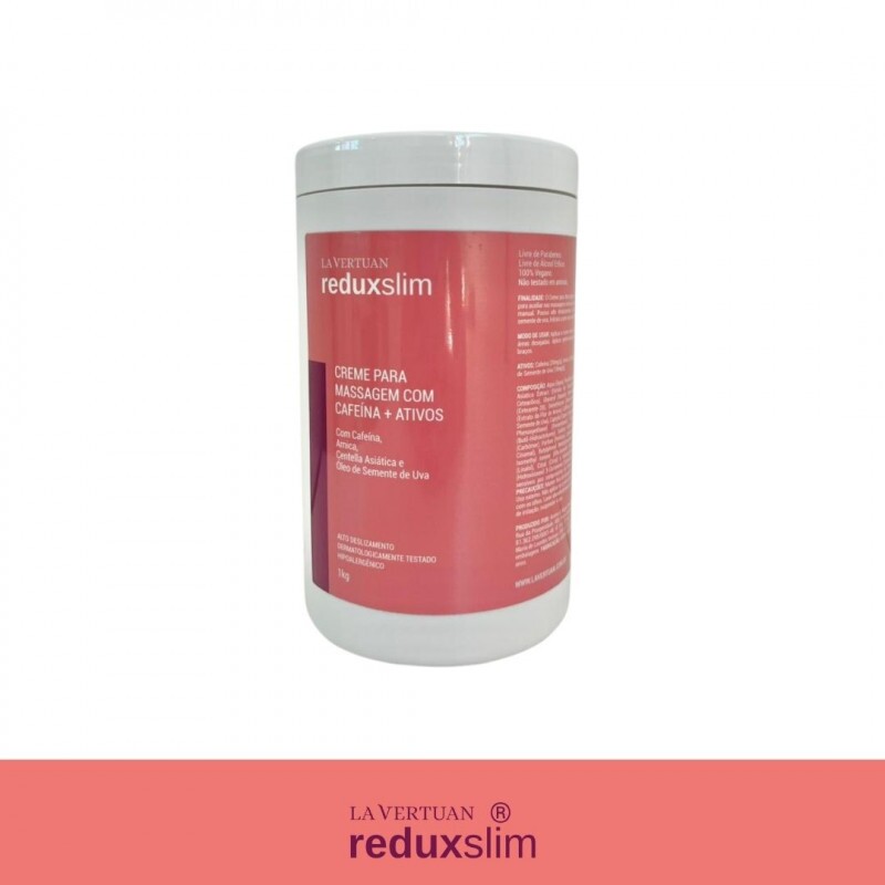 CREME PARA MASSAGEM COM CAFEINA + ATIVOS REDUXSLIM 1KG LA VERTUAN CREME PARA MASSAGEM COM CAFEINA + ATIVOS REDUXSLIM 1KG LA VERTUAN