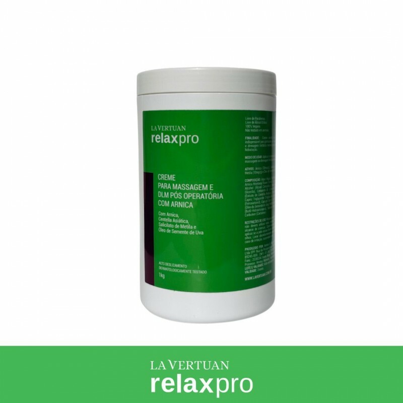 CREME PARA MASSAGEM E DLM POS OPERATORIA COM ARNICA RELAX PRO 1KG LA VERTUAN