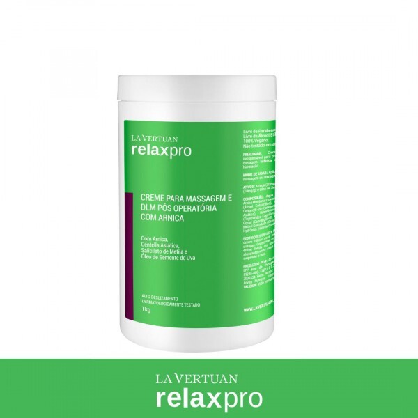 CREME PARA MASSAGEM E DLM POS OPERATORIA COM ARNICA RELAX PRO 1KG LA VERTUAN