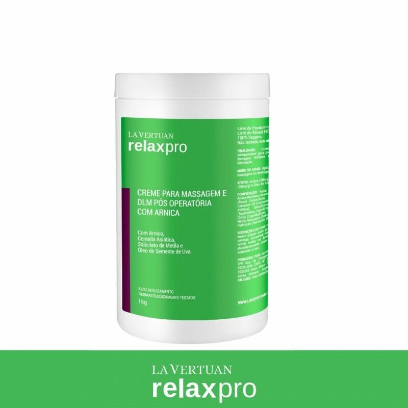 CREME PARA MASSAGEM E DLM POS OPERATORIA COM ARNICA RELAX PRO 1KG LA VERTUAN