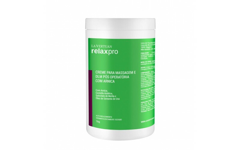 CREME PARA MASSAGEM E DLM POS OPERATORIA COM ARNICA 1KG RELAX PRO LA VERTUAN* (A)