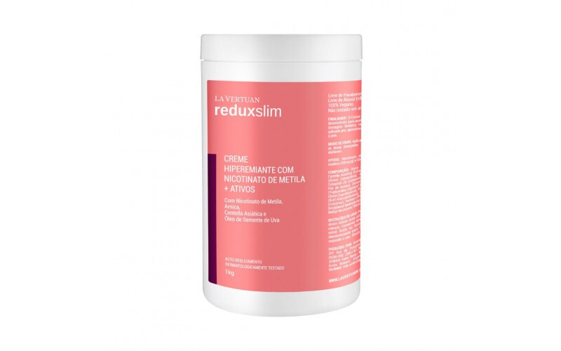 CREME HIPEREMIANTE COM NICOTINATO DE METILA + ATIVOS 1KG REDUX SLIM LA VERTUAN* (A)