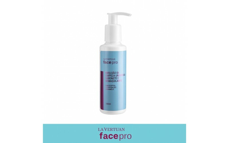 EMULSAO DE LIMPEZA UNIVERSAL - SABONETE E DEMAQUILANTE 140ML LA VERTUAN (B) (CD)