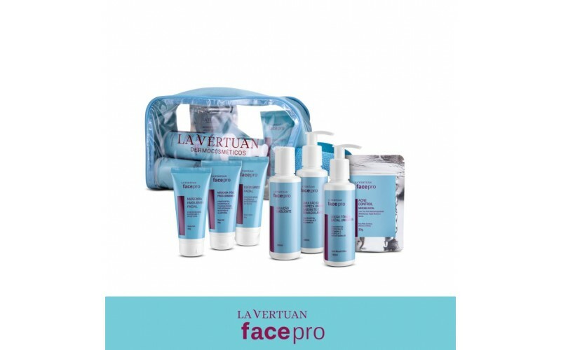 MINI KIT DE LIMPEZA DE PELE - 7 PRODUTOS + NECESSAIRE