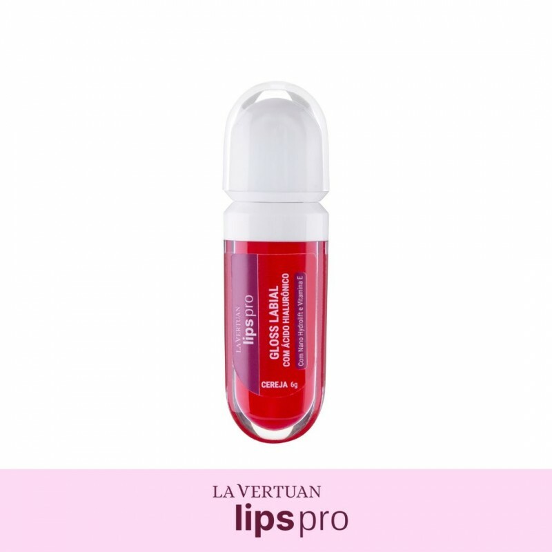 GLOSS LABIAL COM ACIDO HIALURONICO COR CEREJA 6G LA VERTUAN (A) (CD)