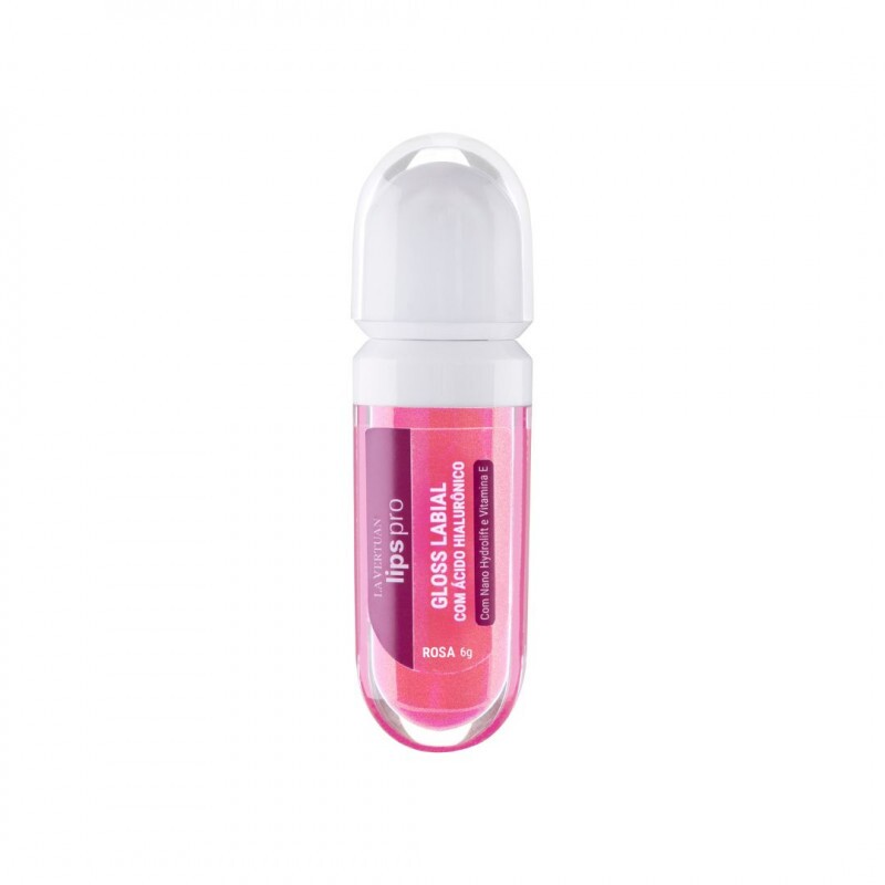 GLOSS LABIAL COM ACIDO HIALURONICO COR ROSA 6G LA VERTUAN (A)