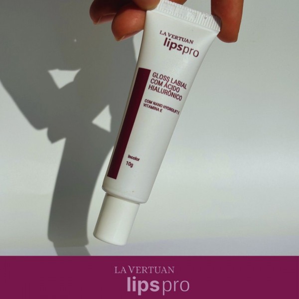 GLOSS LABIAL COM ACIDO HIALURONICO INCOLOR 10G LA VERTUAN