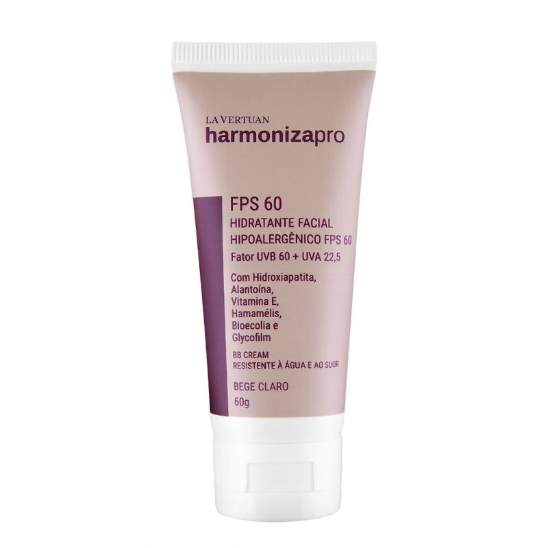 HIDRATANTE FACIAL HIPOALERGENICO FPS 60 BEGE CLARO 60G LA VERTUAN* (C)