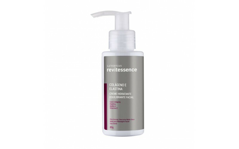 COLAGENO E ELASTINA - CREME HIDRATANTE EQUILIBRANTE FACIAL 80G LA VERTUAN (B)