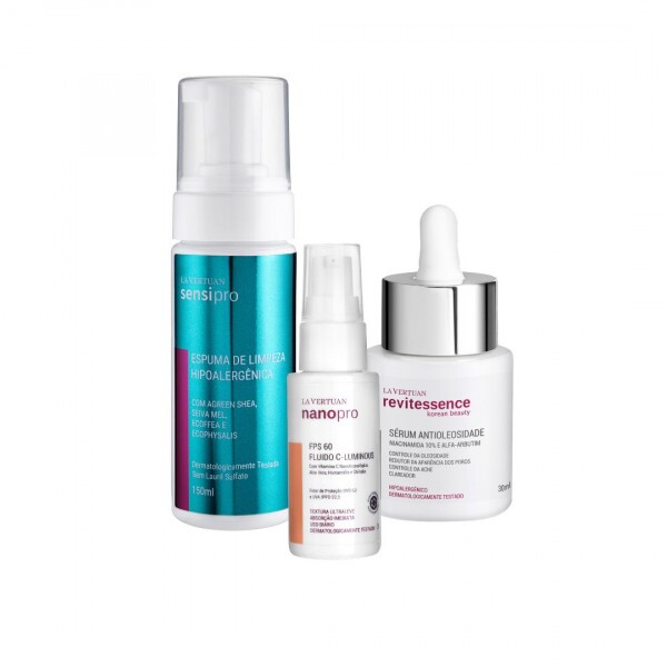 KIT ANTIOLEOSIDADE E CLAREADOR PARA PELES OLEOSAS, MISTAS E SENSÍVEIS (O.S.P.F) KIT ANTIOLEOSIDADE E CLAREADOR PARA PELES OLEOSAS, MISTAS E SENSÍVEIS (O.S.P.F)