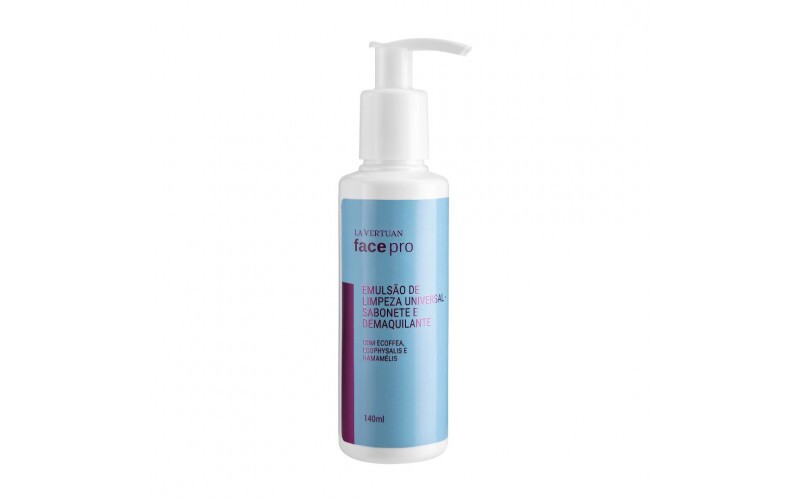 EMULSAO DE LIMPEZA UNIVERSAL - SABONETE E DEMAQUILANTE 140ML LA VERTUAN (B)