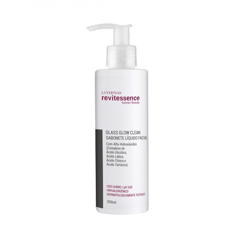 GLASS GLOW CLEAN - SABONETE LÍQUIDO FACIAL 200ML LA VERTUAN
