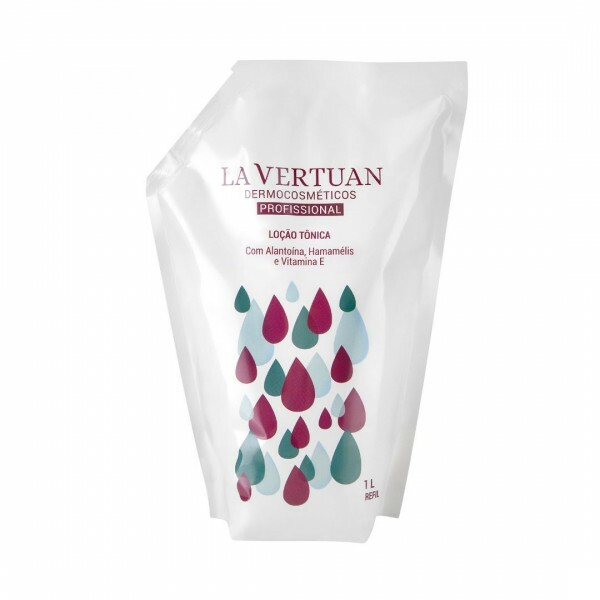 REFIL LOCAO TONICA COM ALANTOINA, HAMAMELIS E VITAMINA E 1L LA VERTUAN* (D)