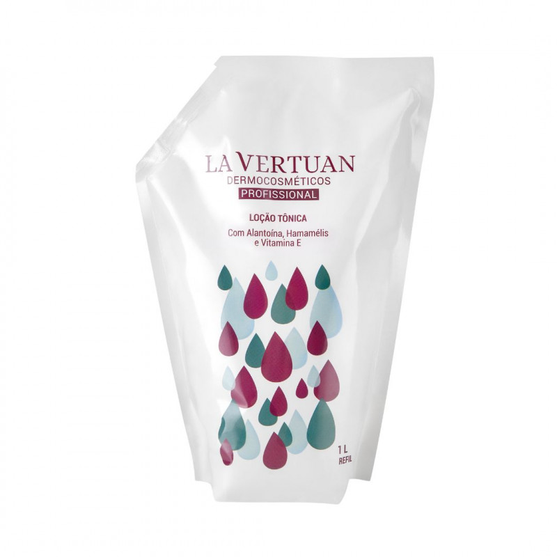 REFIL LOCAO TONICA COM ALANTOINA, HAMAMELIS E VITAMINA E 1L LA VERTUAN* (D)
