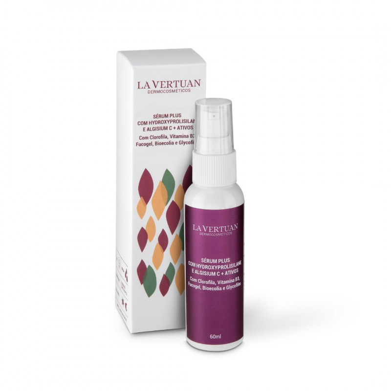 SERUM PLUS COM HYDROXYPROLISILANE E ALGISIUM C + ATIVOS 60ML LA VERTUAN* (D)