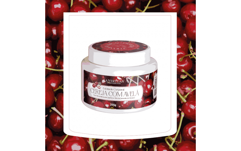 ESFOLIANTE CORPORAL CEREJA E AVELA 200G LA VERTUAN