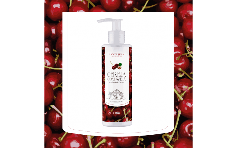 LOCAO HIDRATANTE CORPORAL CEREJA E AVELA 200ML LA VERTUAN