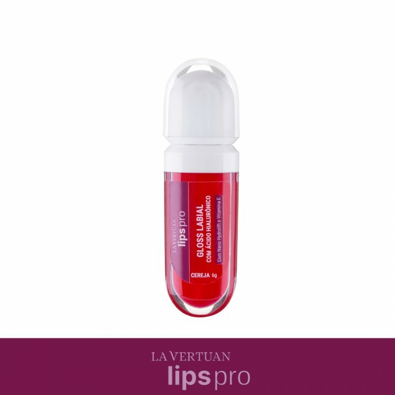 GLOSS LABIAL COM ACIDO HIALURONICO COR CEREJA 6G LA VERTUAN (A) (CD)