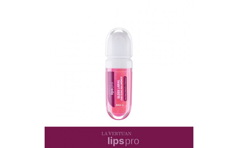 GLOSS LABIAL COM ACIDO HIALURONICO COR ROSA 6G LA VERTUAN (A) (CD)