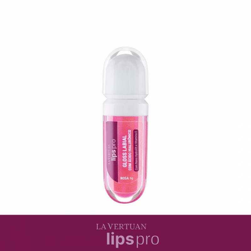 GLOSS LABIAL COM ACIDO HIALURONICO COR ROSA 6G LA VERTUAN (A) (CD)