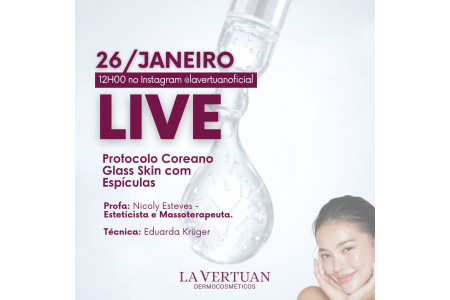 LIVE PROTOCOLO COREANO FACIAL GLASS SKIN LA VERTUAN